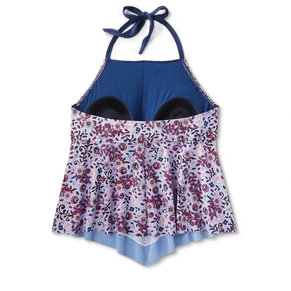 NWT Kona Sol Women’s Plus Size Halter Cinch Tankini Top - Picture 4 of 6